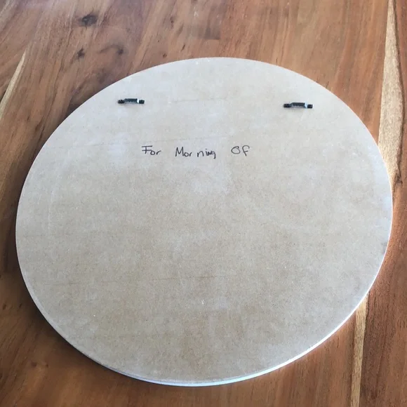 Large 20 Inch‎ Round White Painted Wood & Gold Letter Plaque/Sign - EUC - Picture 2 of 4